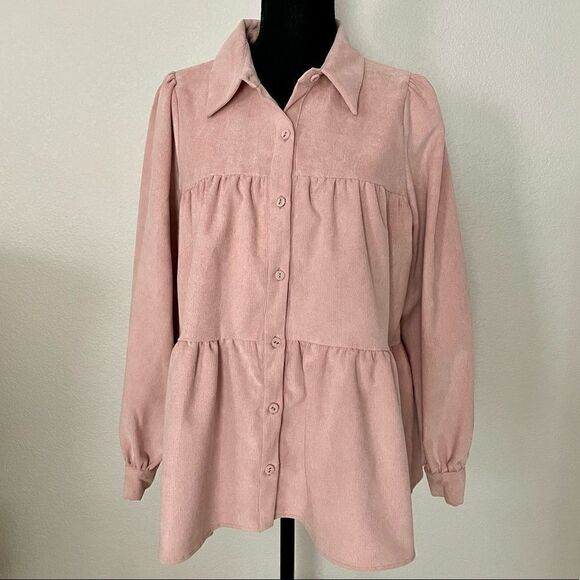 Zara Tops - NWT Zara Tiered Corduroy Shirt